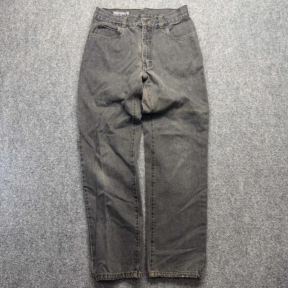 Jeans West Womens 31S Faded Black Straight Leg High Rise 100% Cotton Denim Jeans